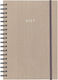 Next Daily Agenda Fabric 2027 Beige Spiral 17x2...