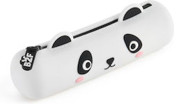 Panda Rollie Pet Κασετίνα από Σιλικόνη Λευκή Panda