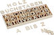 Relaxdays Set Litere Din Lemn 324 Buc Bej 2.5x30x10.5 Cm