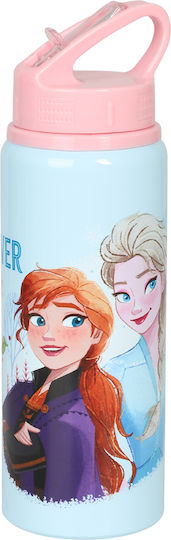 Disney Детски Комплект Бутилка За Вода От Алуминий Frozen Многоцветна 730мл