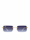 Ray Ban Унисекс Слънчеви очила с Златна Метална Рамка и Златни Преливащи Стъкла