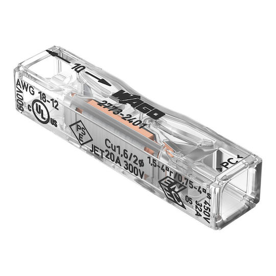 Pack of 60 Pieces Wago Quick Automatic Straight Connection Terminal Max 4 Mm² Wago 2773-2401