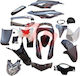 Symphony Sr 50 125 150 Plastic Kit Suit Genuine Type Including Front Headlight Glass Speedometer Flasher Gray Matte