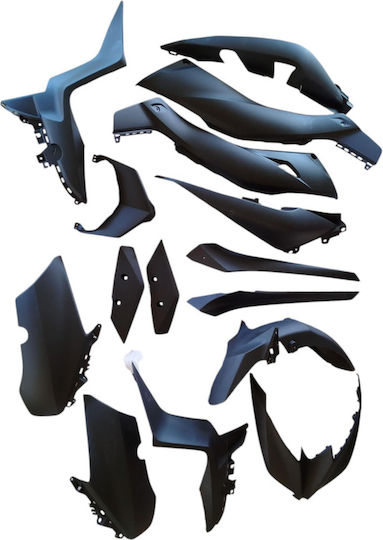 Yamaha X-Max 300 Plastic Kit Suit 17 15 Pieces Matte Black