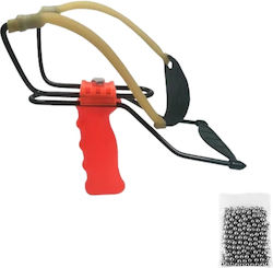 Professional Metal Slingshot Set Forearm Support 100 Metal Balls 12 Mm Depox 20 Cm Orange