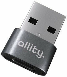 Allity Aba-101 Adapter Usb-c To Usb-a Gray Allity Aba-101 Adapter Usb-c To Usb-a Gray