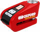 Oxford XA14 Motorradschloss Scheibenbremse mit Alarm & Bolzen 14mm Rote Farbe