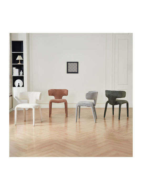 Bien Dining Chairs with Fabric Upholstery Ecru 2pcs 49.5x55x76cm