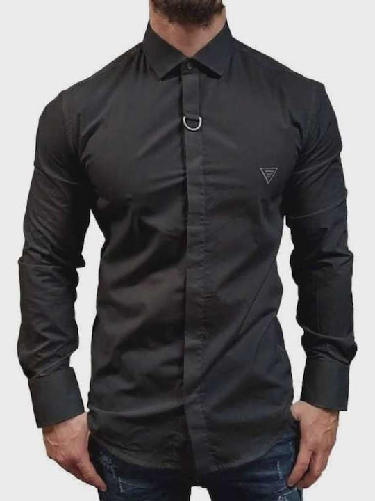 Stefan Fashion Μακρυμάνικo Πουκάμισο Black