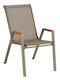 Outdoor Chair Metallic Champagne 55x68x90cm