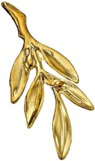 Metallic Wedding Favor Olive Branch Gold 3x8cm Per Set 10 Pieces