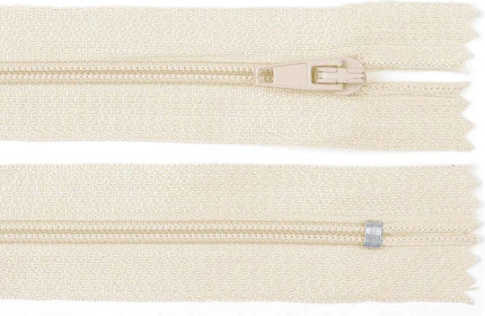 Reißverschluss Nylon Kunststoff Nr 3 Stoffe 25cm Ecru 841