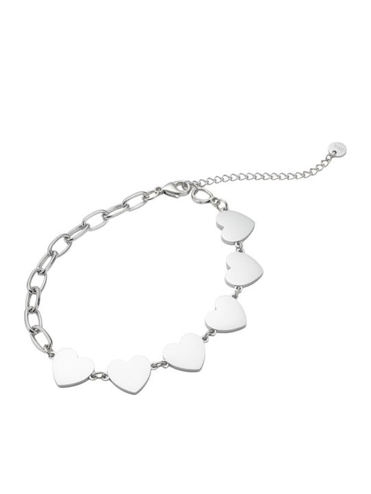 Bag to Bag Women's Chain Bracelet With Heart Design