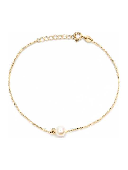 Daskalakis Daskalakis Damen Armband Kette Aus Leder Mit Perlen