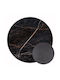 Freebox Στρογγυλή Επιφάνεια Τραπεζιού HPL Black Marble 60x60cm FB95841.34