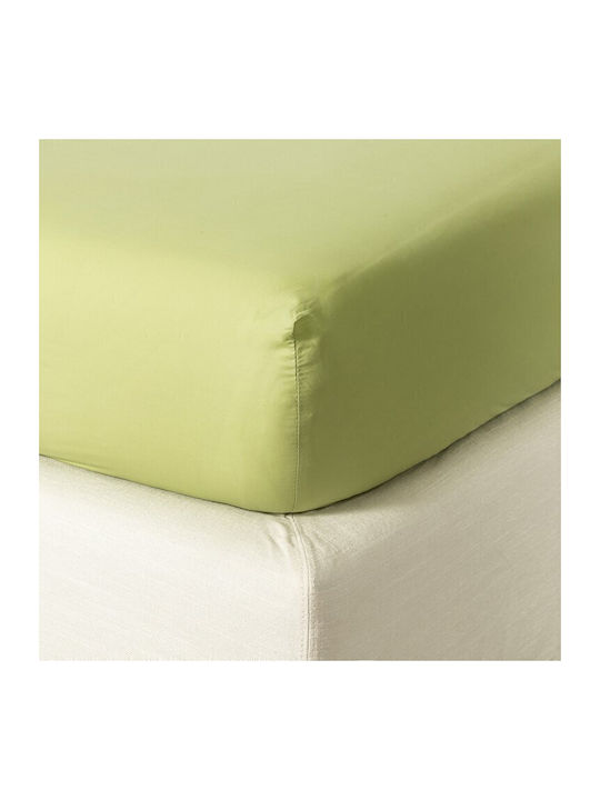 Zucchi Collection Super-Double Bed Sheet with Rubber Hugger 175x200+30cm Green