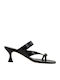 Damen Sandalen Aus Leder Schwarz