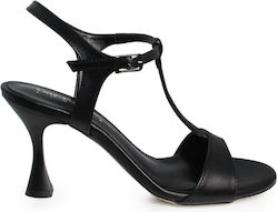 Studio Leather Black Sandals