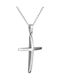 Frau Weißgold Kreuz 14K mit Kette