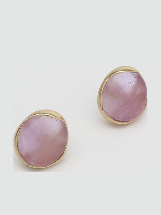 Kalliope Stud Earrings Made of Resin with Stones