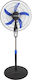 Jager Ventilator Sockel 70W Lüfterdurchmesser 45cm Schwarzer