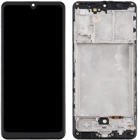Samsung Οθόνη με Μηχανισμό Αφής και Πλαίσιο για Samsung Galaxy A31 A315f (Μαύρο)
