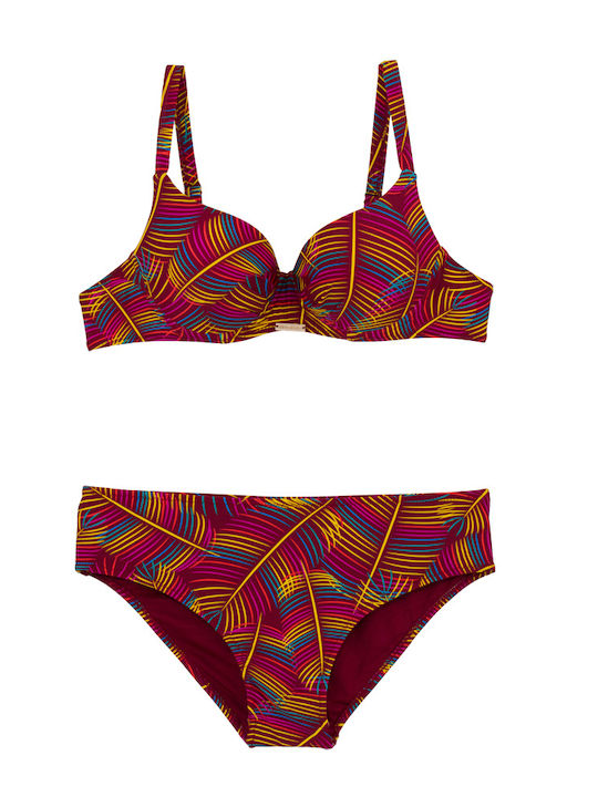 Γυναικείο Μαγιό Bikini Μπανέλα Exotic Breeze Μπορντό