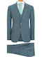 Men's Suit with Vest Petrol Blue