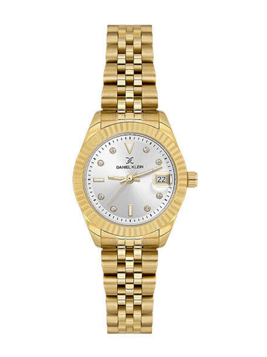 Daniel Klein Womens Watch Battery with Gold Met...