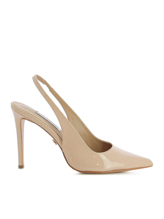 Guy Laroche Leather Heels With High Beige Heel