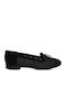 Leather Women's Moccasins In Black Color