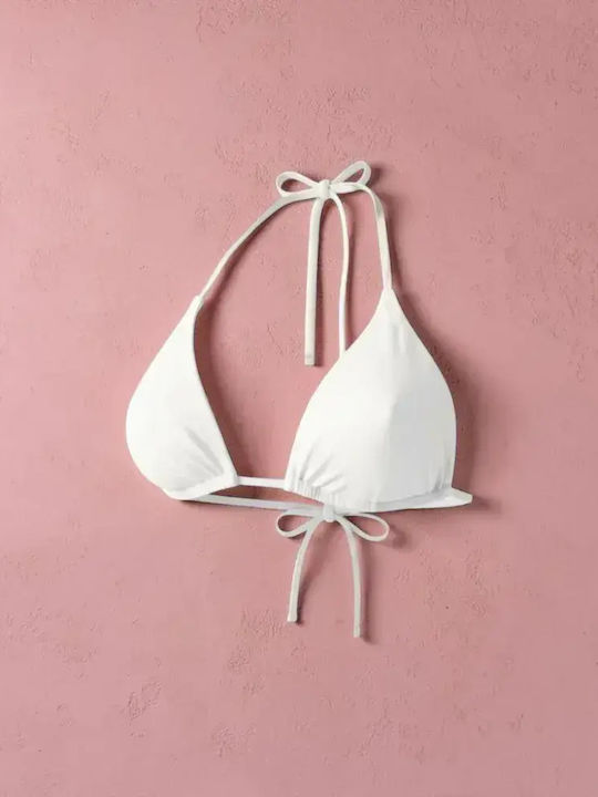Bikini Τριγωνάκι με Ενίσχυση Λευκό