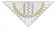 Alco 22 Cm Geometrisches Werkzeug Satz 180 Grad Winkelmesser Durchsichtiger Kunststoff