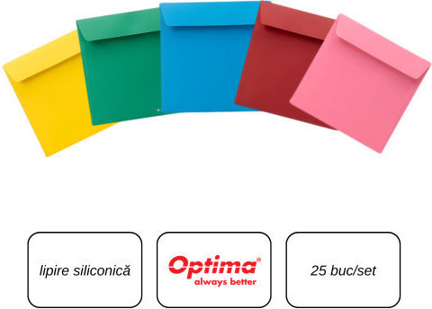 Optima Set Plicuri Cu Autocolant 25 Bucăți 11.4x16.2 cm