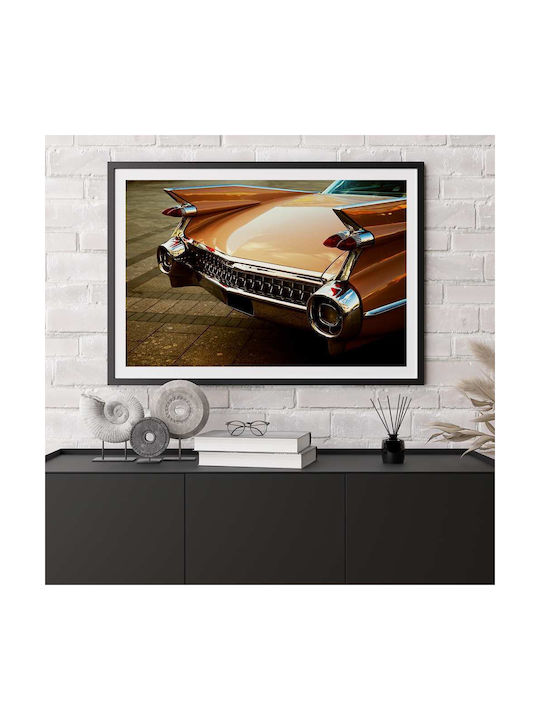 Poster Retro Car Pst2591 40cm X 50cm Λευκή Ξύλι...