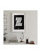Poster Kiss My Airs Black & White Sneakers Snk136 40cm X 50cm Λευκή Ξύλινη Κορνίζα