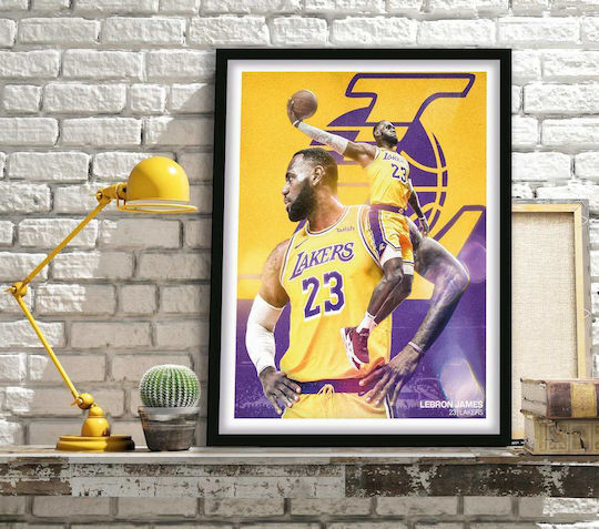 Poster Nba Lebron James Snk234 40cm X 50cm Cadru Din Lemn Alb Poster Nba Lebron James Snk234 40cm X 50cm Cadru Din Lemn Alb