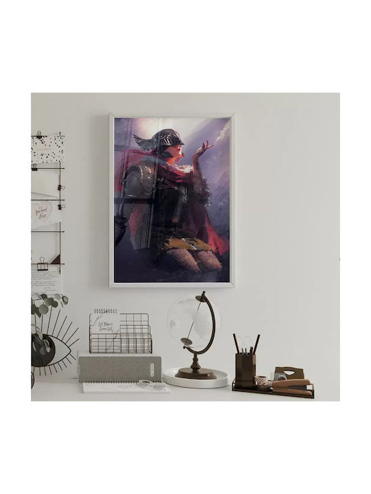 Gaming Poster Malenia Elden Ring Gm004 40cm X 50cm Λευκή Ξύλινη Κορνίζα