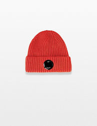 C.P Company Beanie Unisex Σκούφος Πλεκτός σε Κόκκινο χρώμα
