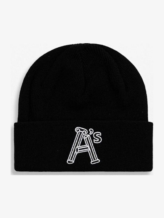 Beanie Unisex Σκούφος Πλεκτός σε Μαύρο χρώμα