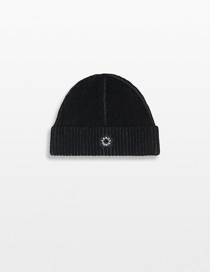 Boke Flower 2.0 Beanie Unisex Knitted Beanie in Black Colour