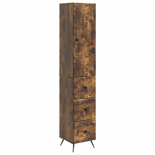 vidaXL Bathroom Floor Column Cabinet L34.5xD34.5xH90cm Brown