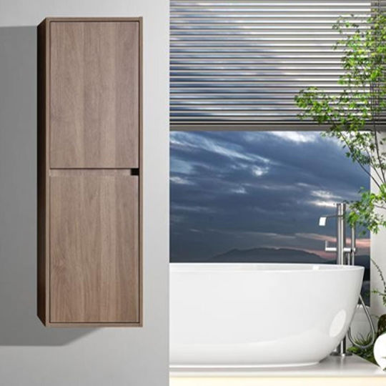 Martin Lavare 3CLAV037WAL Floor Bathroom Column 37.5x30x120cm Brown