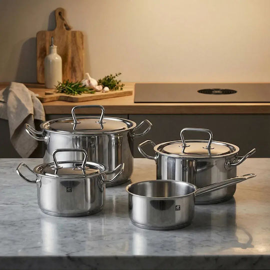 Zwilling J.A. Henckels Twin Classic Töpfe Set aus Rostfreiem Stahl mit Antihaftbeschichtung 4 Teile
