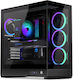 Endorfy Fishtank 6000 Corona Gaming Midi Tower Computer Case with Side Window and ARGB Lighting Black