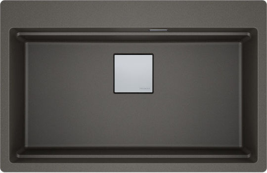 Franke Mythos Drop-In Küchenspüle aus Flüssigem Granit M79xP51cm Schiefergrau
