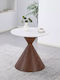 Horas Round Kitchen Metal Brown Table 80x80x75cm
