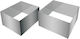 Set Of 2 Stainless Steel Cake Rings 8x8 & 9x9 Cm Pedrini 04gd300