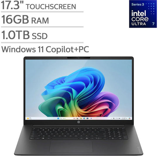 HP OmniBook 3 AI 17-df0575cl 17,3 Zoll IPS Vollständige HD (Kern Ultra 7-355/16GB/1TB SSD/Windows 11 Startseite) (Englisch (US) Tastatursprache)