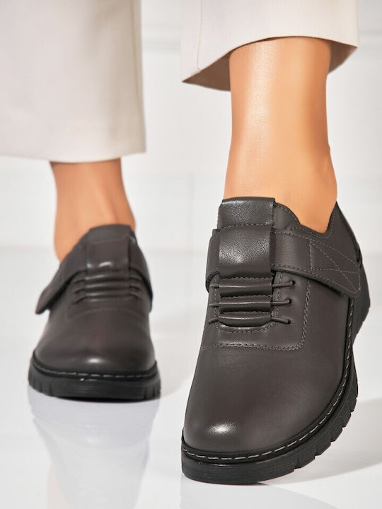 CGM Damen Oxfords in Grau Farbe